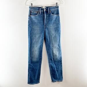 Madewell Mid Rise Perfect Vintage Straight Leg Jeans Blue 27